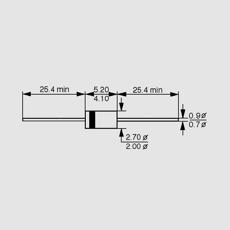 [107231] High Voltage Diode 3000V 250mA DO41