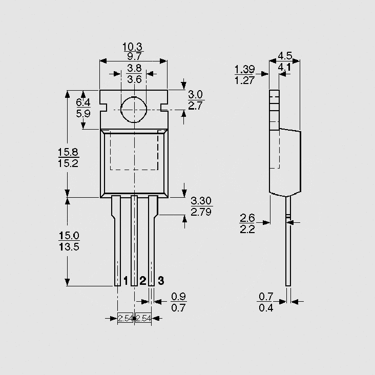 [107367] Triac 6A 600V 50mA TO220AB