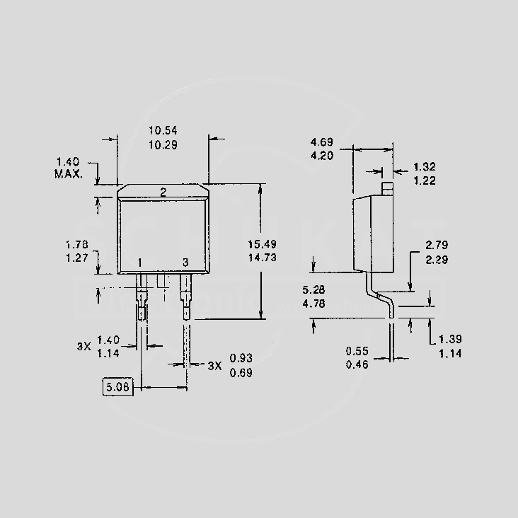 [107386] SMD Triac 4A 800V 10mA D&sup2;Pak