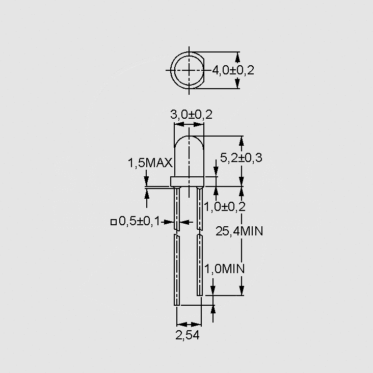 [107408] LED Water-clear White 2250mcd 20&deg; 3mm