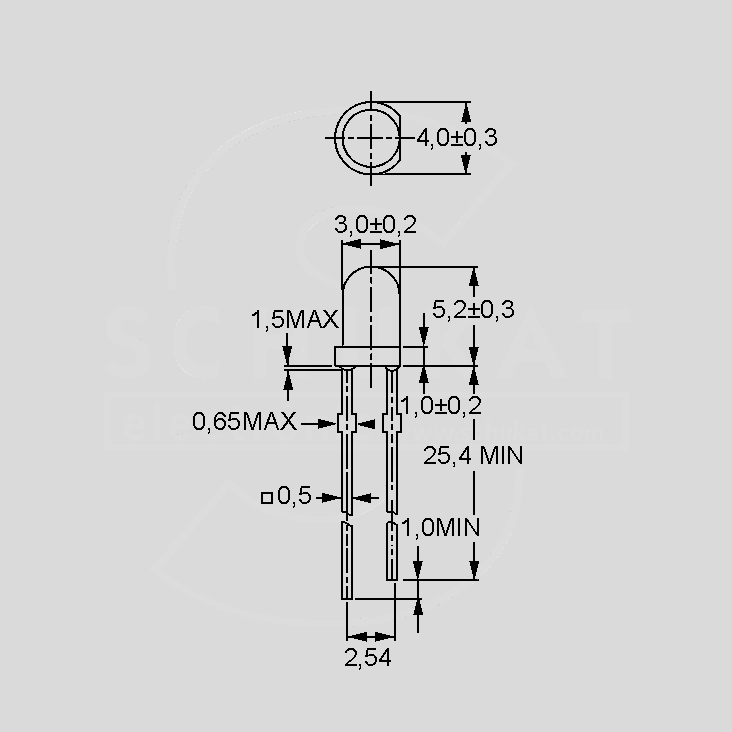 [107410] LED Water-clear White 2850-7150mcd 25° 3