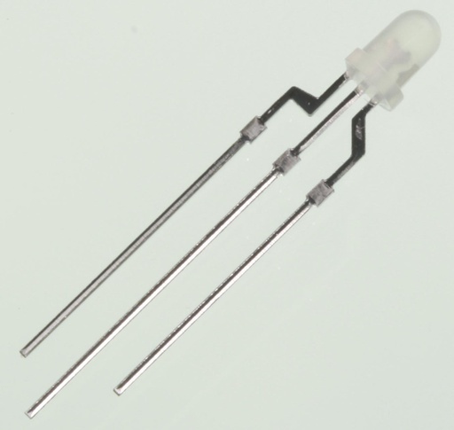 [107413] LED Diffuse Rød/Grøn 80° 3Pin 3mm