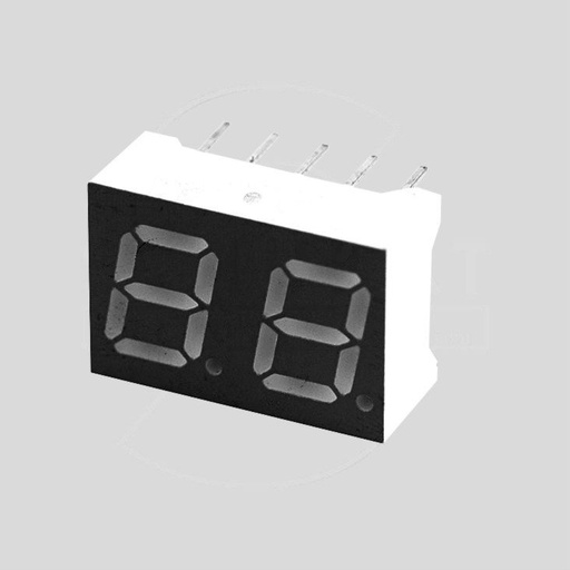 [107595] 2Dig 7Seg 7mm CA Red LowCur 600&mu;cd