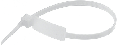 [116780] Kabelbinder med skilt 28x12,7mm, 100 stk.