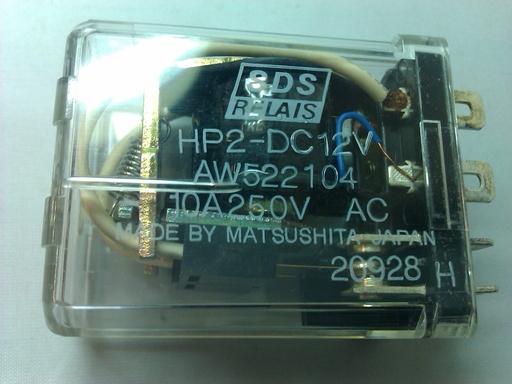 [116804] RELAY 12VDC 10AMP 250VAC 2 x skifte