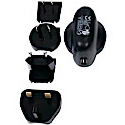 [117162] USB lader, 4 stik, UK, Europa, USA, Australien, sort