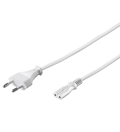 [117237] Euro Cable 5m. 8-tal-stik, hvid