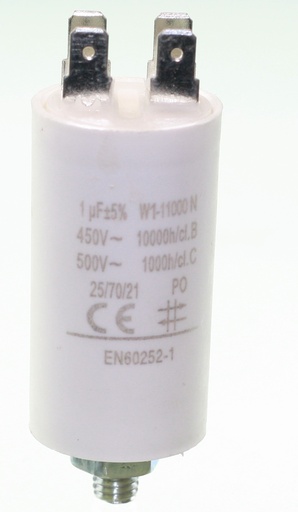[117299] Motorstart kondensator 1uF, 450V Ø=30x57mm.