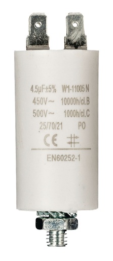[117306] Motorstart kondensator 4,5uF, 450V Ø30x57mm