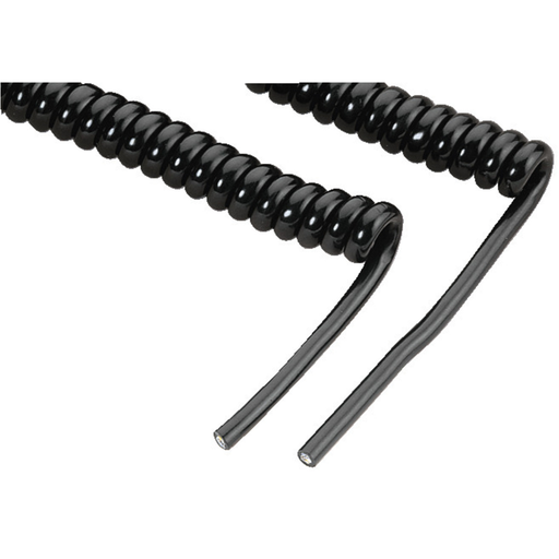 [117384] Mikrofonkabel, Spiral, 5-leder, 90/600cm