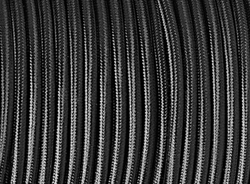 [117438] Stofledning - 2 x 0,75mm², Sort (metervare)