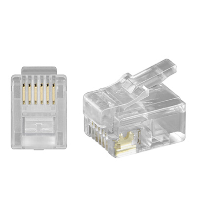 [117663] 6P6C  RJ12 Modular Plug for RUND kabel