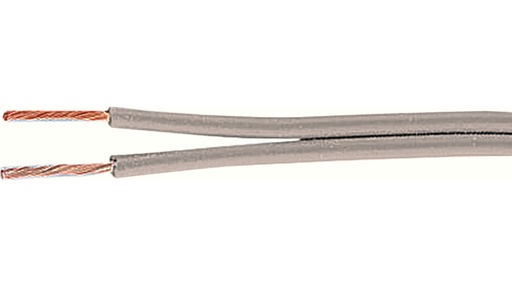 [118153] Silikone kabel 2-leder 2x0.75 mm² Grå