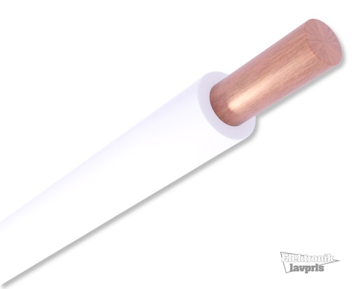 [119532] Wire H07V-U 1,5mm², Solid, (Hård), hvid