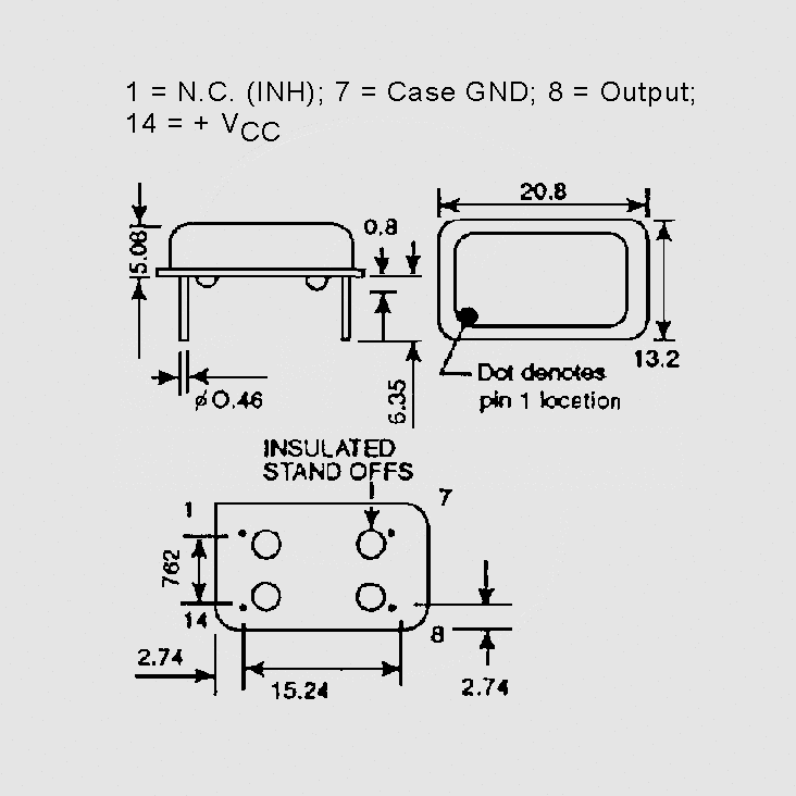 [119779] Oscillator 3,579545MHz DIL14 CMOS/TTL