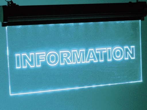 [119784] Lysskilt LED, "INFORMATION"