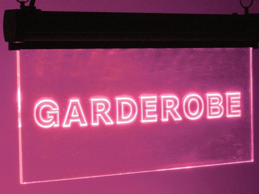[119786] Lysskilt LED, "GARDEROBE"