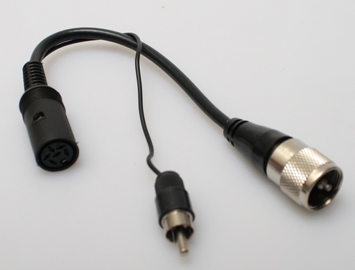[119843] DIN 6P Hun / 1 x Phono han + 1 x UHF han 20cm.