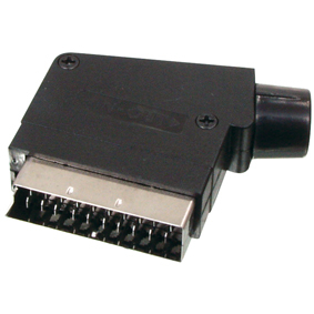 [119845] DIN 6P Hun / Scart han adapter IN/OUT m.switch
