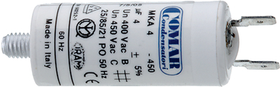 [121738] Motorstart kondensator 2uF, 450V Ø25x57mm.