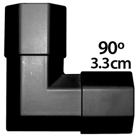 [121830] K&Ouml;NIG BLACK COLOURED CORNER FOR TVS-KN-CC110B1