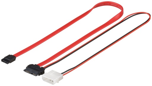 [122251] SATA Slimline kabel + power 0.50m
