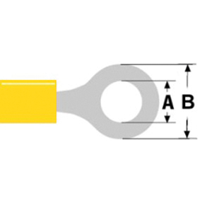 [122797] Terminal Ring 8,4mm. Gul