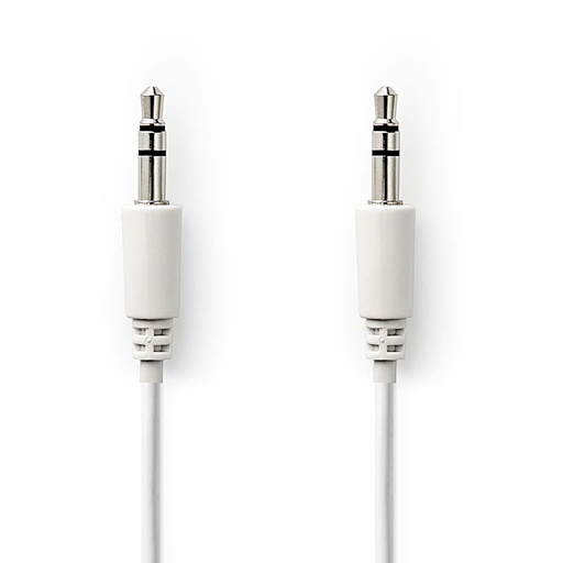 [122829] Minijack Stereo, han > han, 1 meter, hvid