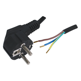 [122905] Schuko Netledning 3x0,75mm. 1,8m. Black