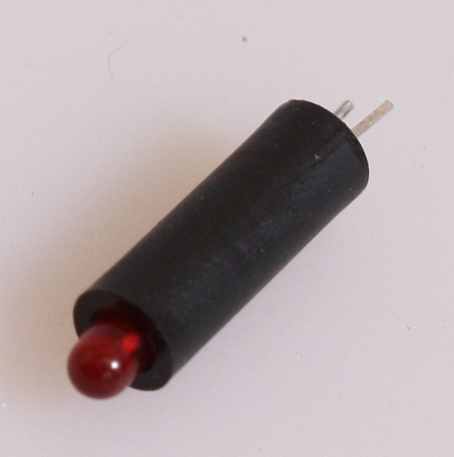 [122949] LED-Spacer 13mm/3mm MED RØD LED Pose med 100 stk.