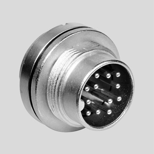 [126819] Serie 719 Male Socket 12-Pole Solder Term.