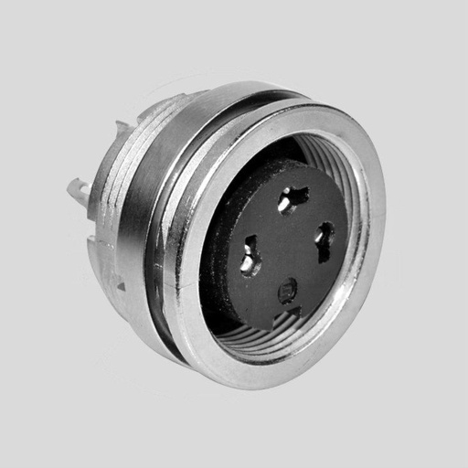 [126820] Serie 719 Female Socket 3-Pole Solder Term.