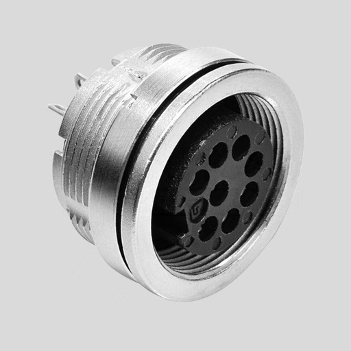 [126821] Serie 719 Female Socket 8-Pole Solder Term.