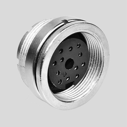 [126823] Serie 719 Female Socket 12-Pole Solder Term.