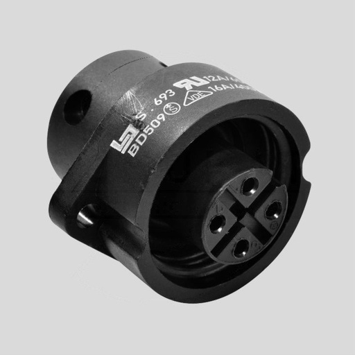 [126826] Serie 693 Female Socket 4-Pole 3+PE Screw Term.