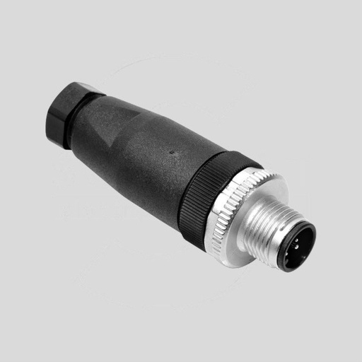 [126829] M12 Male Cable Connector 5-Pole Screw Term.