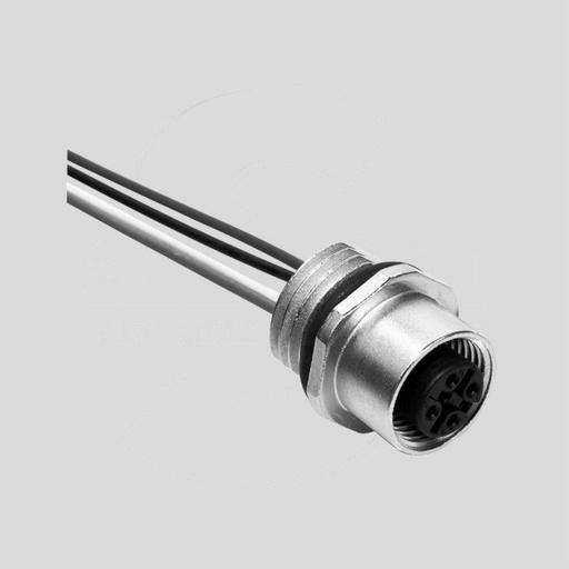 [126838] M12 Female Socket with Wires 5-Pole