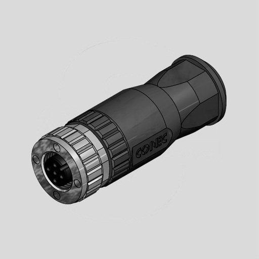 [126875] Female Cable Con. 4-P Screw Term Straigh
