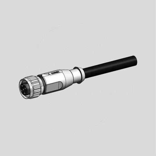 [126892] Female Cable Con.5-Pole molded 10m axial