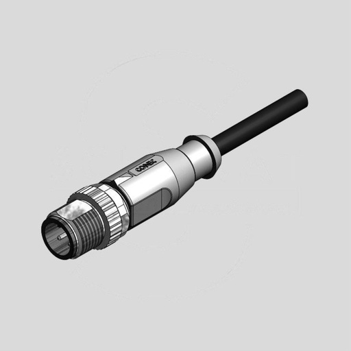 [126893] Male Cable Con. 4-Pole molded 2m axial