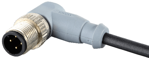 [126899] Male Cable Con. 4-Pole molded 2m 90°