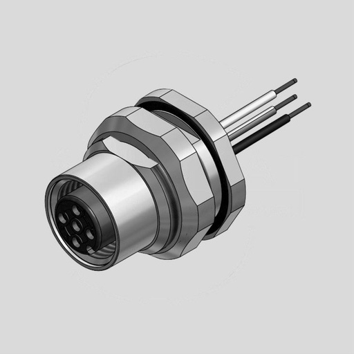 [126916] Female Socket with Wires 5-Pole Back