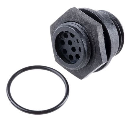 [126948] Front Panel Mounting Conn. Female 10-Pol