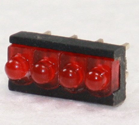 [127624] LED array 4-dobbelt RØD 