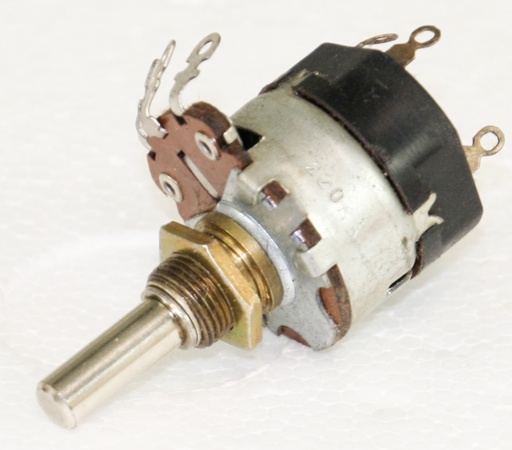 [127654] Potentiometer m/drejeafbryder, 220KA Lin. mono