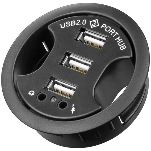[128095] USB - HUB mounting USB 2.0  60mm+Audio