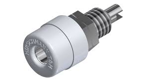 [128431] Banan Bøsning (Chassis) 4mm Hvid