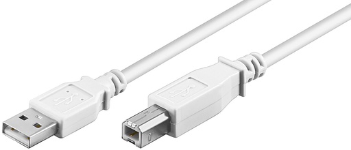 [129001] USB AB 100 HiSpeed 2.0 WHITE     1m