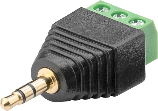 [129599] 3,5mm minijack stereo m. skrueterminaler