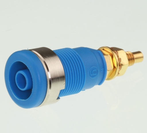 [129749] Safety Banana Socket 32A, 4mm. Blå/Blue